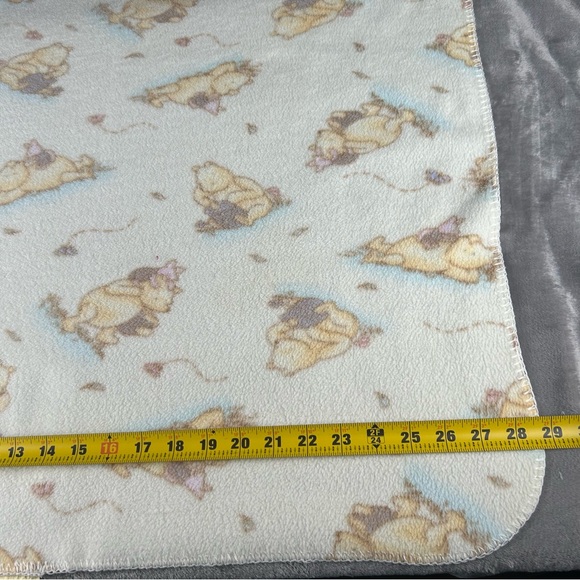 Disney Classic Pooh Fleece Baby Blanket 2006 Winnie The Pooh & Piglet Polyester‎ - Picture 2 of 12